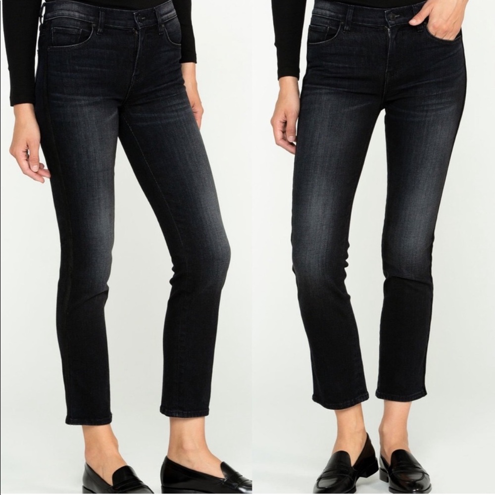 Hudson Nico Straight tux stripe jeans